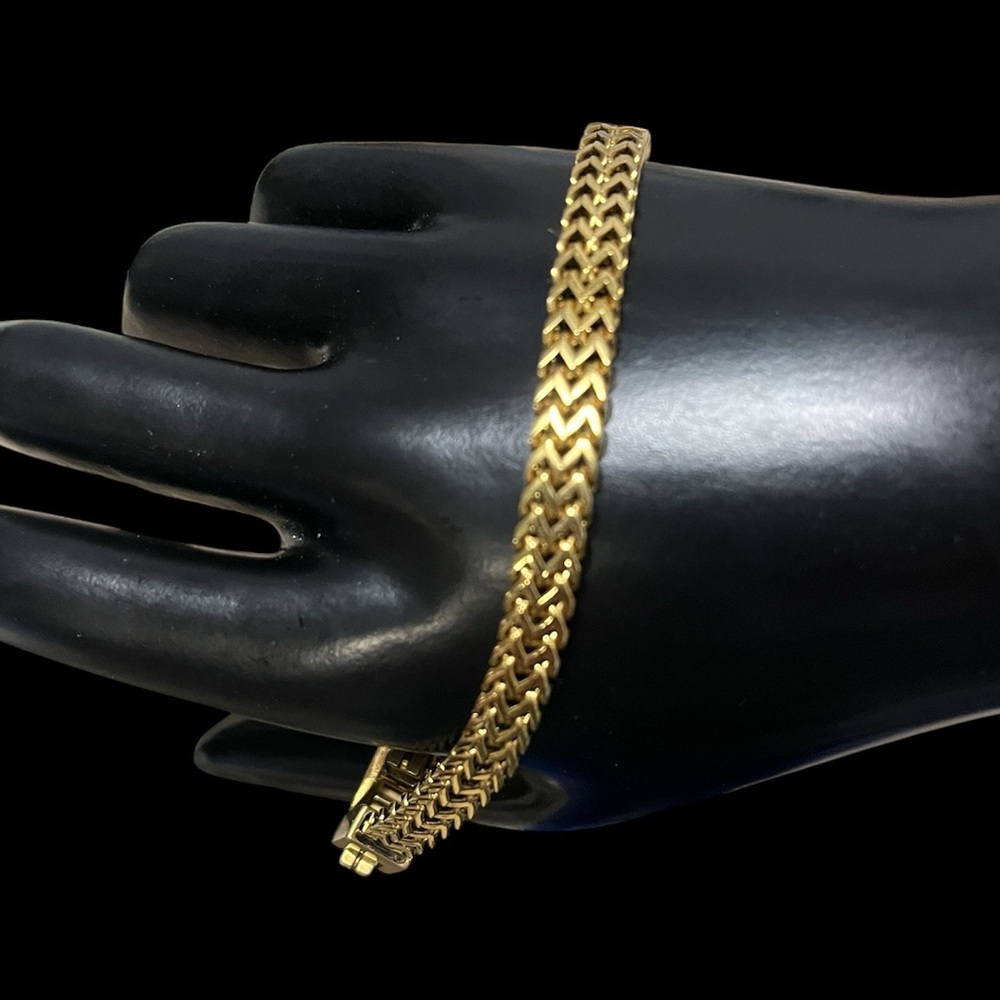 Geoffrey Beene Stainless Steel Double Franco Chain Bracelet - Picture 3 of 3